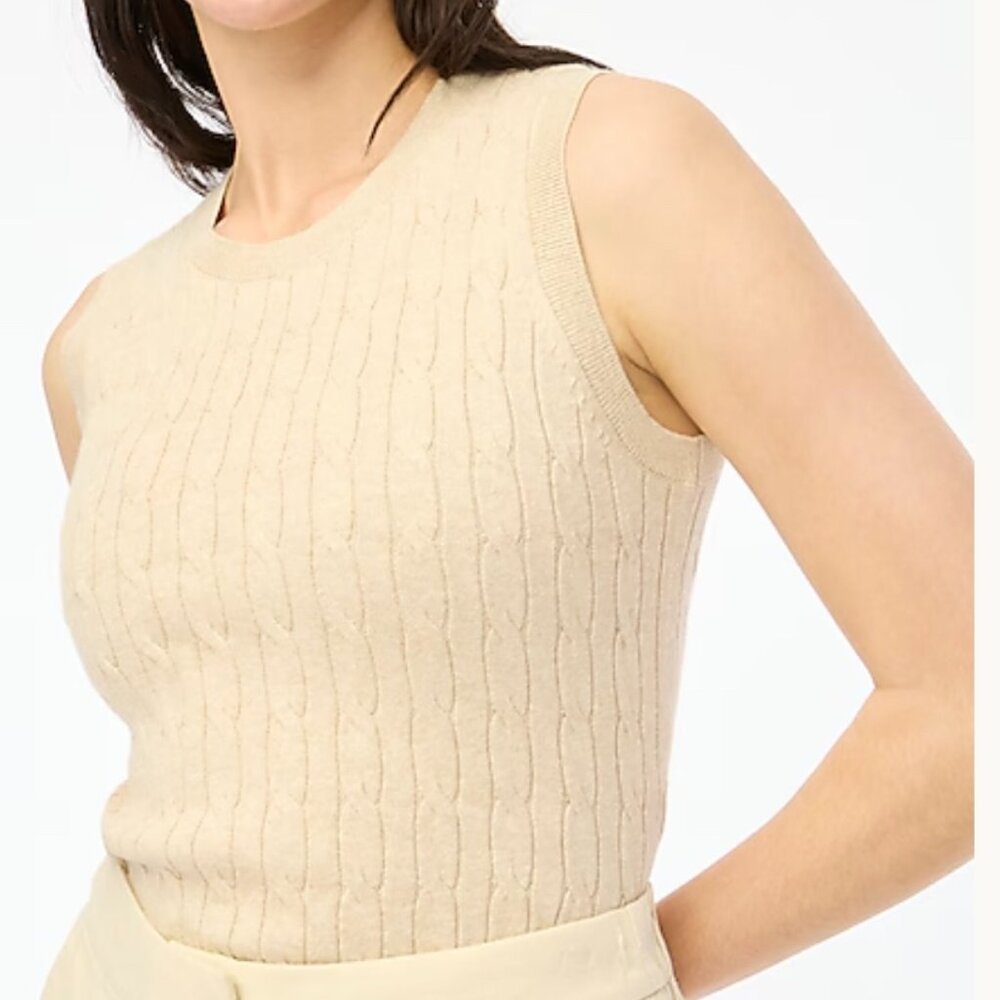 J Crew Cable Sweater Shell - Picture 7 of 9